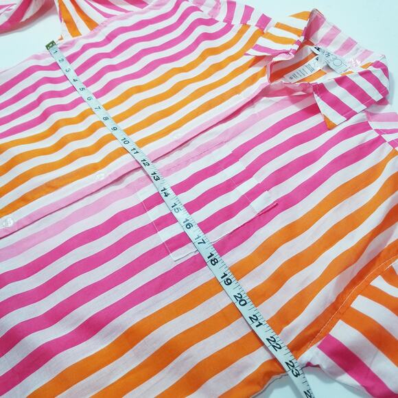 Beach Riot Alexa Sunset Stripes Collared Blouse Swim Cover - Picture 5 of 9